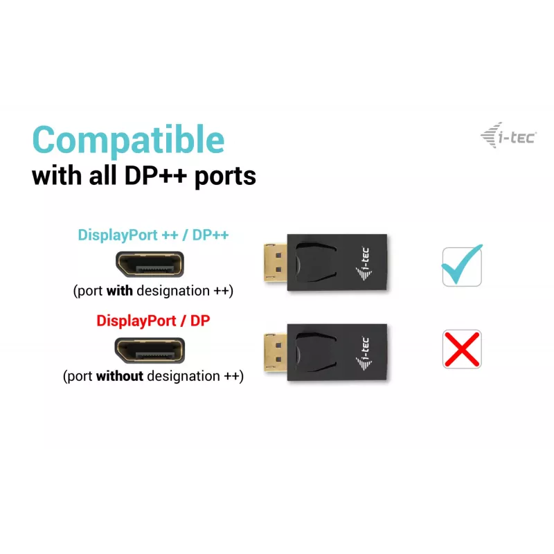 i-tec Adaptador pasivo DisplayPort a HDMI (máx. 4K/30Hz)