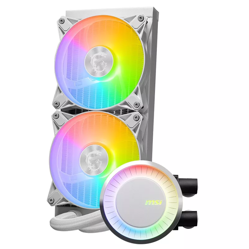 Kit de refrigeración líquida para placa base y procesador MSI MAG Coreliquid E240 WHITE 12 cm
