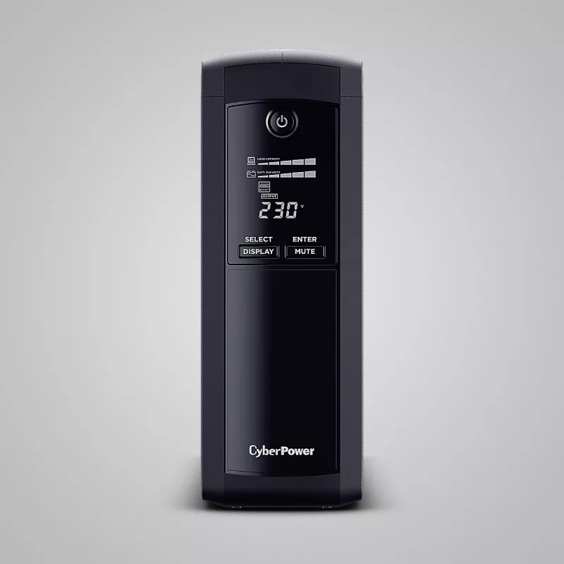 Sistema de alimentación ininterrumpida CYBERPOWER VP1600ELCD-FR 1,6 kVA / 900 W, Line-Interactive, 5 salidas AC, LCD, USB/RS-232