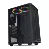 iBOX CETUS 906 caja para PC Midi Tower, ATX/micro-ATX, panel lateral de cristal templado, 4 ventiladores LED, 460x210x340 mm, gráfica máx. 29 cm, negra