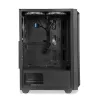 iBOX CETUS 906 caja para PC Midi Tower, ATX/micro-ATX, panel lateral de cristal templado, 4 ventiladores LED, 460x210x340 mm, gráfica máx. 29 cm, negra
