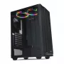 iBOX CETUS 906 caja para PC Midi Tower, ATX/micro-ATX, panel lateral de cristal templado, 4 ventiladores LED, 460x210x340 mm, gráfica máx. 29 cm, negra
