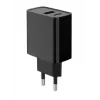 Cargador rápido USB GEMBIRD – 2 puertos Type-A y C, 20 W – negro