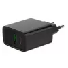 Cargador rápido USB GEMBIRD – 2 puertos Type-A y C, 20 W – negro