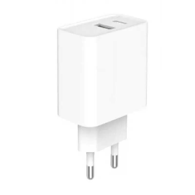 Cargador rápido USB GEMBIRD – Type-A y C 2 puertos 20 W – blanco