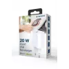 Cargador rápido USB GEMBIRD – Type-A y C 2 puertos 20 W – blanco