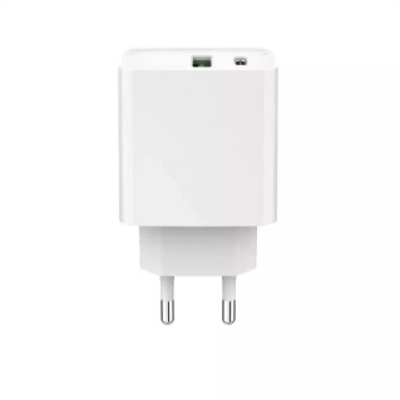 Cargador rápido USB GEMBIRD – Type-A y C 2 puertos 20 W – blanco