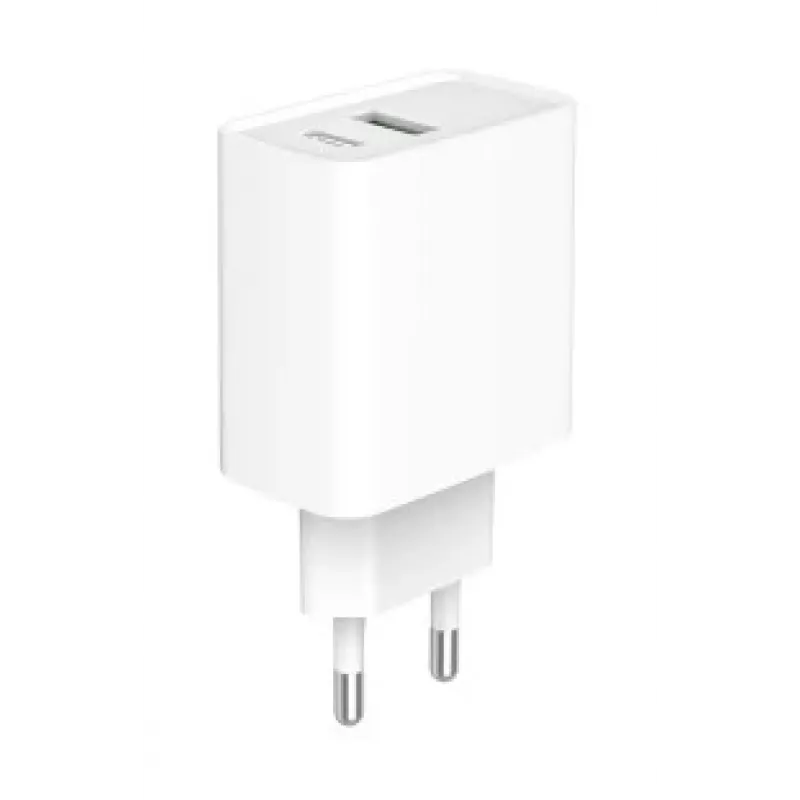 Cargador rápido USB GEMBIRD – Type-A y C 2 puertos 20 W – blanco