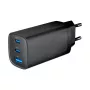 Cargador rápido USB GEMBIRD – Type-A y C 3 puertos 65 W, QC 3.0 y PowerDelivery, GaN – negro