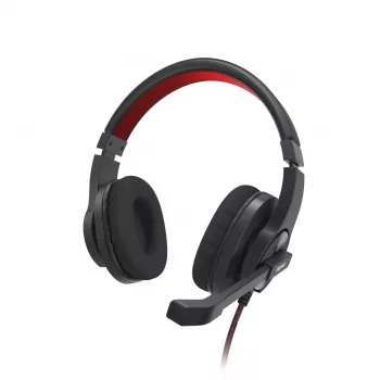 Hama HS-USB400 V2 Auriculares con cable Diadema Oficina/Centro de llamadas USB Type-A Negro, Rojo