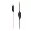 Hama HS-USB400 V2 Auriculares con cable Diadema Oficina/Centro de llamadas USB Type-A Negro, Rojo