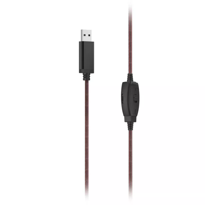 Hama HS-USB400 V2 Auriculares con cable Diadema Oficina/Centro de llamadas USB Type-A Negro, Rojo