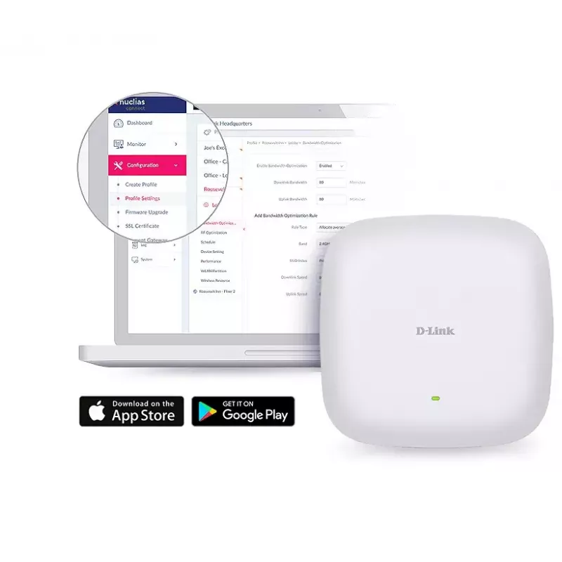 Punto de acceso D-Link AX3600 Wi-Fi 6 Dual-Band PoE