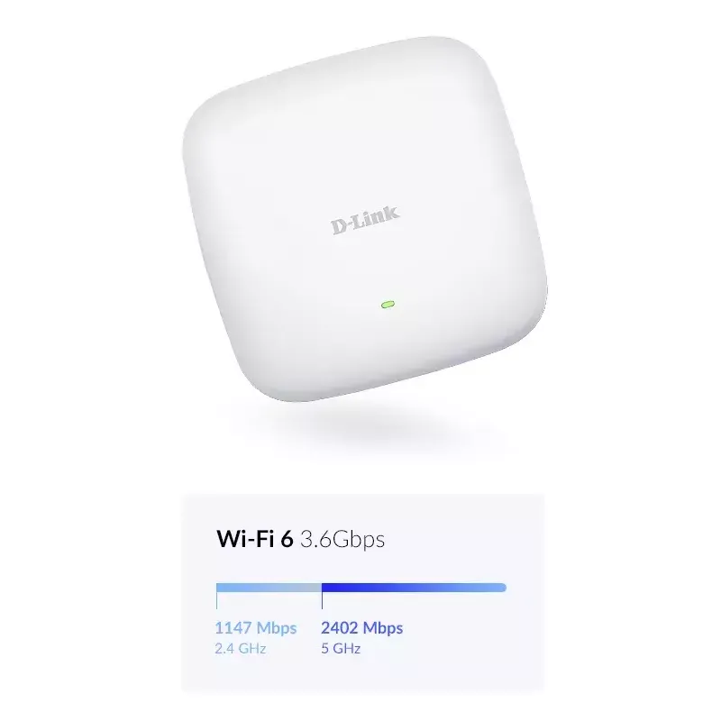 Punto de acceso D-Link AX3600 Wi-Fi 6 Dual-Band PoE