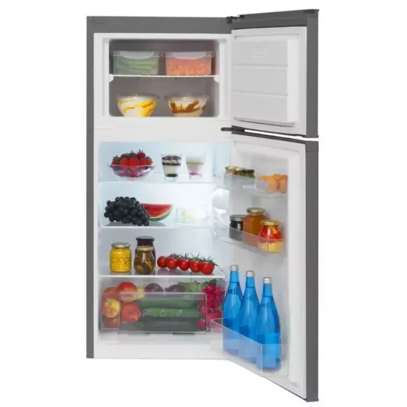Frigorífico independiente AMICA FD2015.4X(E) Plata, 200 L, congelador arriba, LED, puertas reversibles