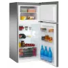 Frigorífico independiente AMICA FD2015.4X(E) Plata, 200 L, congelador arriba, LED, puertas reversibles