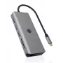 ICY BOX IB-DK4061-CPD con cable USB 3.2 Gen 1 (3.1 Gen 1) Type-C gris
