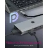 ICY BOX IB-DK4061-CPD con cable USB 3.2 Gen 1 (3.1 Gen 1) Type-C gris
