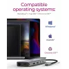 ICY BOX IB-DK4061-CPD con cable USB 3.2 Gen 1 (3.1 Gen 1) Type-C gris