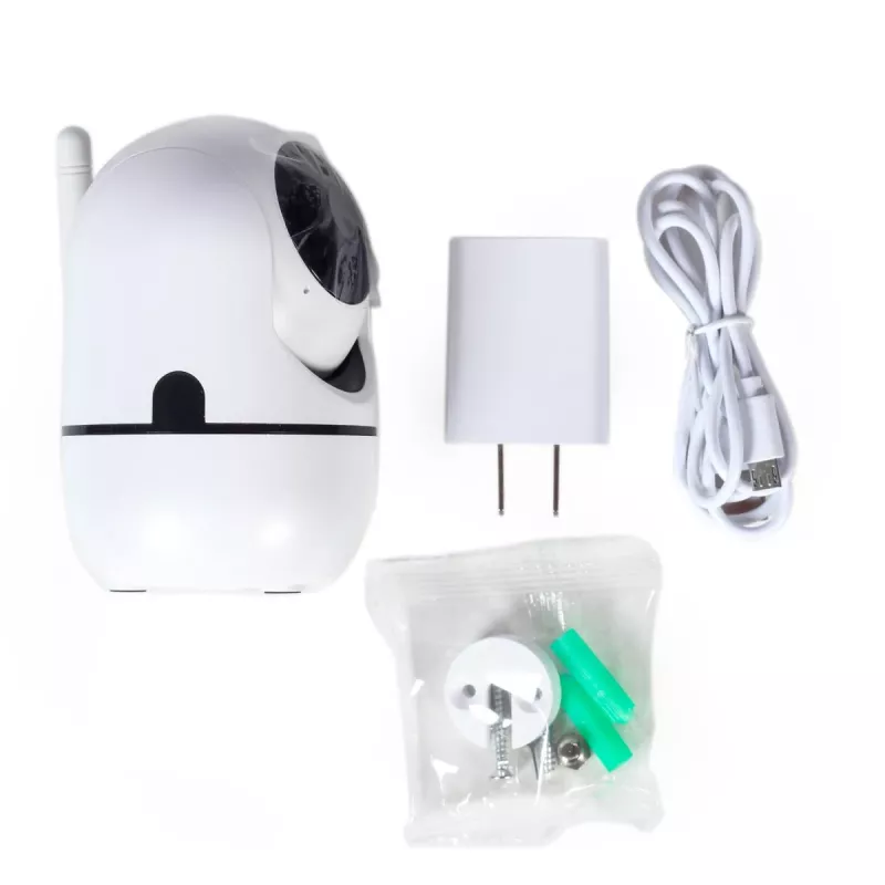 Gembird TSL-CAM-WRHD-02 cámara Wi-Fi inteligente giratoria para interior, Full HD 1080p, Tuya, giro de 355°, blanca