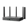 Router TP-Link Omada 4G+ Cat6 AX3000 Gigabit VPN, Wi-Fi 6 (802.11ax), doble banda (2,4 GHz / 5 GHz), Ethernet LAN, 4G, negro, router de sobremesa/mástil