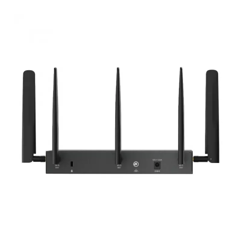Router TP-Link Omada 4G+ Cat6 AX3000 Gigabit VPN, Wi-Fi 6 (802.11ax), doble banda (2,4 GHz / 5 GHz), Ethernet LAN, 4G, negro, router de sobremesa/mástil