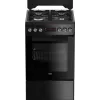 Beko FSE52321DBD Cocina independiente eléctrica y gas negra