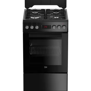 Beko FSE52321DBD Cocina independiente eléctrica y gas negra