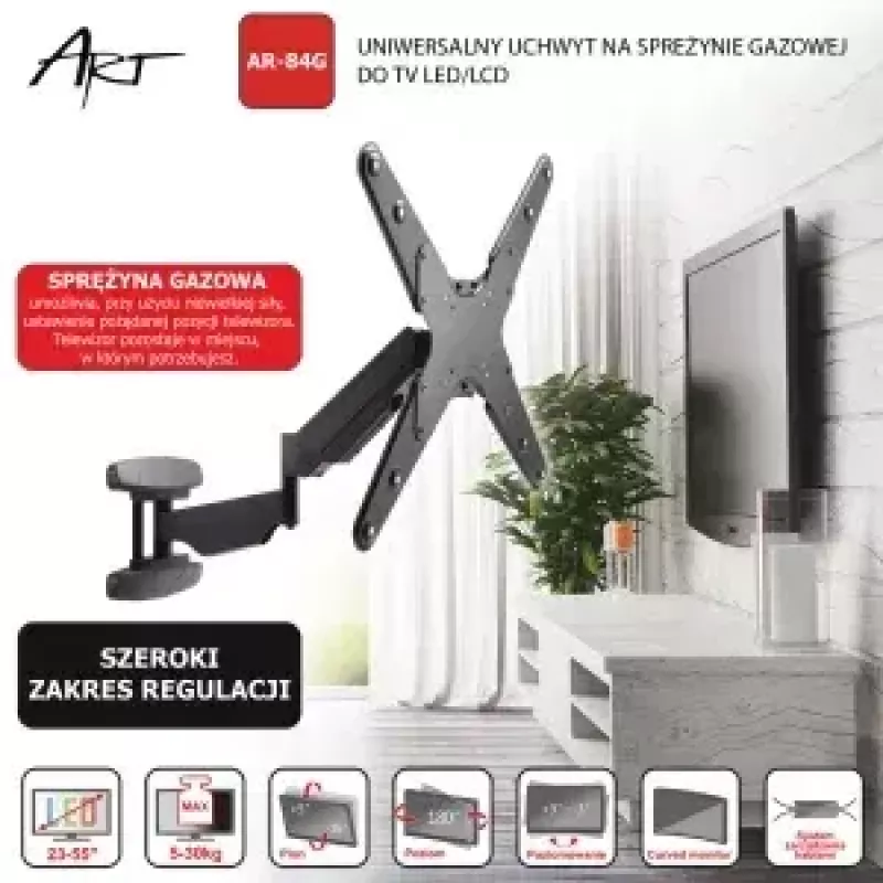 Soporte de pared ART RAMT AR-84G soporte de TV