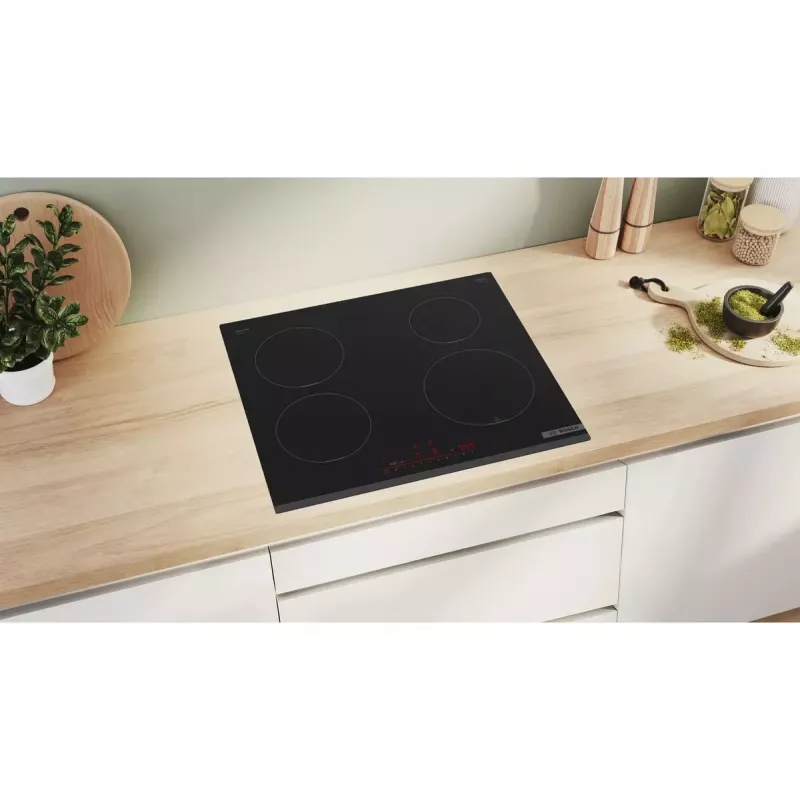 Bosch Serie 6 PIE631HB1E Placa negra de empotrar 60 cm placa de inducción por zonas 4 zona(s)