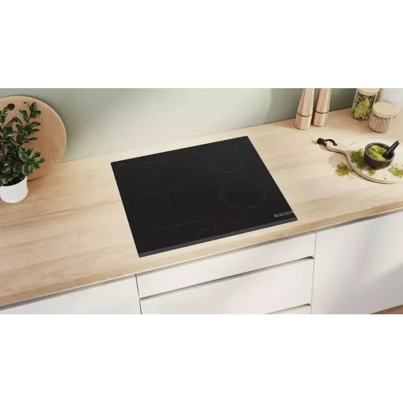 Bosch Serie 6 PVS631HC1E Placa negra de empotrar 59,2 cm placa de inducción por zonas 4 zona(s)
