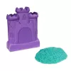 Kinetic Sand, caja castillo con 454 g de arena de juego turquesa, recipiente de almacenamiento, juguete sensorial para niños a partir de 3 años