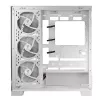 Caja de PC MODECOM Volcano SPACE APEX ARGB MIDI Tower blanca — acero, ventana lateral, ventilador ARGB, USB-C
