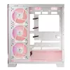 Caja de PC MODECOM Volcano SPACE APEX ARGB MIDI Tower blanca — acero, ventana lateral, ventilador ARGB, USB-C