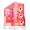 Caja de PC MODECOM Volcano SPACE APEX ARGB MIDI Tower blanca — acero, ventana lateral, ventilador ARGB, USB-C