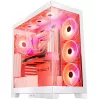 Caja de PC MODECOM Volcano SPACE APEX ARGB MIDI Tower blanca — acero, ventana lateral, ventilador ARGB, USB-C