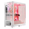 Caja de PC MODECOM Volcano SPACE APEX ARGB MIDI Tower blanca — acero, ventana lateral, ventilador ARGB, USB-C
