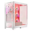 Caja de PC MODECOM Volcano SPACE APEX ARGB MIDI Tower blanca — acero, ventana lateral, ventilador ARGB, USB-C