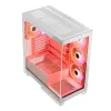 Caja de PC MODECOM Volcano SPACE APEX ARGB MIDI Tower blanca — acero, ventana lateral, ventilador ARGB, USB-C
