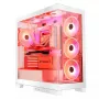 Caja de PC MODECOM Volcano SPACE APEX ARGB MIDI Tower blanca — acero, ventana lateral, ventilador ARGB, USB-C