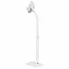 Manhattan soporte de suelo (antirrobo) para tablet y iPad, universal, giro 360°, inclinación +20° a -110°, blanco, con cerradura, tablets de 7,9 inch a 11 inch, altura ajustable de 790 a 1190 mm, pinzas extensibles: alto 200 a 246 mm/ancho 129 a 181 mm, se puede atornillar al suelo (piezas incluidas)