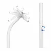 Manhattan soporte de suelo (antirrobo) para tablet y iPad, universal, giro 360°, inclinación +20° a -110°, blanco, con cerradura, tablets de 7,9 inch a 11 inch, altura ajustable de 790 a 1190 mm, pinzas extensibles: alto 200 a 246 mm/ancho 129 a 181 mm, se puede atornillar al suelo (piezas incluidas)