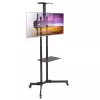 Techly ICA-TR216T soporte móvil con ruedas para TV de 37–70 pulgadas (hasta 177,8 cm), máx. 50 kg, 2 estantes, negro
