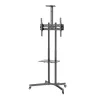 Techly ICA-TR216T soporte móvil con ruedas para TV de 37–70 pulgadas (hasta 177,8 cm), máx. 50 kg, 2 estantes, negro