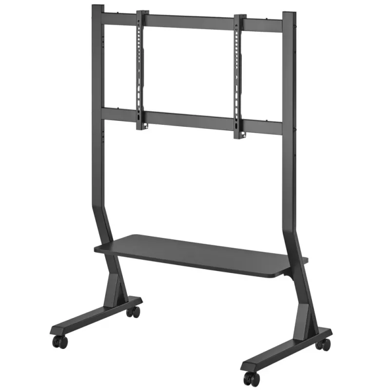 Soporte de suelo TECHLY 366983 para televisores de 45-90 inch, negro, acero, altura 1026-1126 mm, VESA máx. 800x400, carga 60 kg