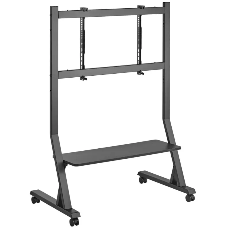 Soporte de suelo TECHLY 366983 para televisores de 45-90 inch, negro, acero, altura 1026-1126 mm, VESA máx. 800x400, carga 60 kg