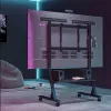 Soporte de suelo TECHLY 366983 para televisores de 45-90 inch, negro, acero, altura 1026-1126 mm, VESA máx. 800x400, carga 60 kg