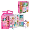 Casa de muñecas Barbie Getaway con muñeca, 4 zonas de juego y 11 accesorios de decoración