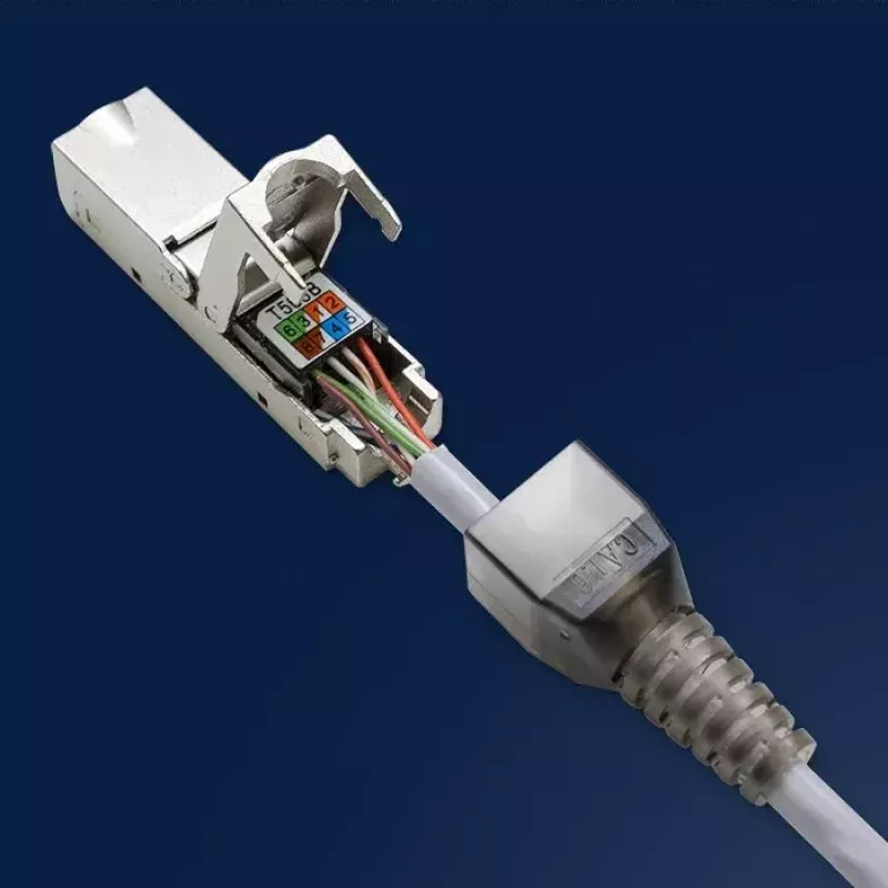 Conector RJ45 sin herramientas QOLTEC 54540 CAT6 STP para cables Ethernet apantallados