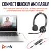 HP Poly Blackwire 3325 auriculares estéreo USB-C + conector de 3,5 mm + adaptador USB-C/A